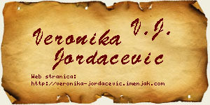 Veronika Jordačević vizit kartica